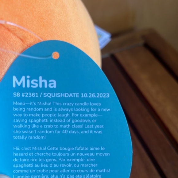 *CROSS LIST* NWT 8” Misha the Pumpkin Scented Candle Squishmallows Halloween - Picture 3 of 6